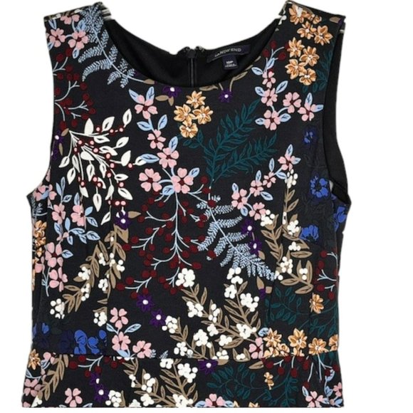 Lands' End Floral Print Sleeveless Ponte Sheath - 10P - Picture 3 of 10